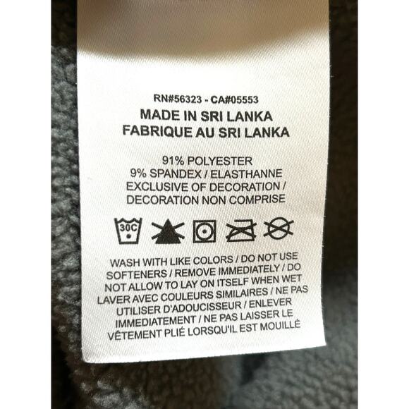 Nike Therma-FIT Fleece Crewneck Side Zip Logo Gray Black Oversize Womens Small - Picture 5 of 8